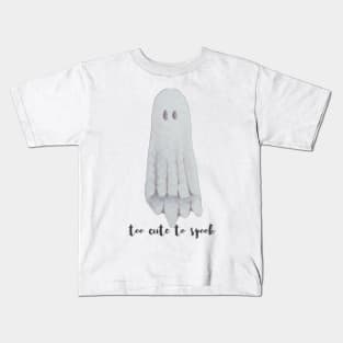 Too cute to spook,  adorable watercolor ghost Kids T-Shirt